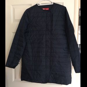 NIKE pleated navy coat